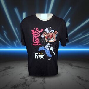 BKYS Black Keys Bear Hustle & Flex Black T Shirt Size XL